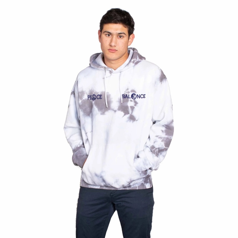 Altru Apparel Peace Balance Embroidered Tie-Dye Hoodie